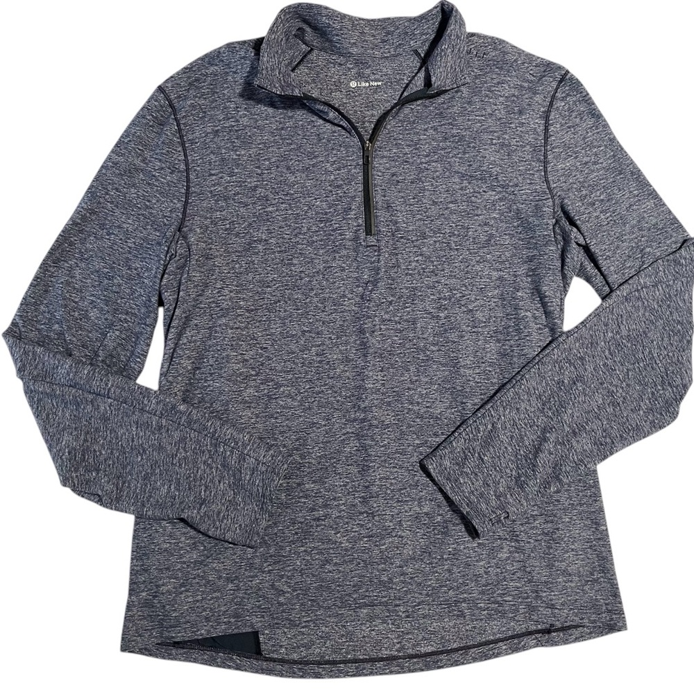 Lululemon Men’s Blue Heathered Surge Long Sleeve Pullover Like New Size M